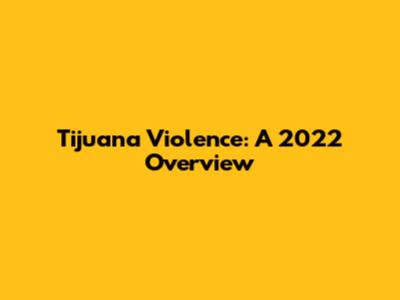 Tijuana Violence: A 2022 Overview