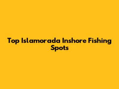 Top Islamorada Inshore Fishing Spots