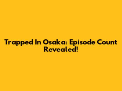 Trapped In Osaka: Episode Count Revealed!