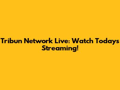 Tribun Network Live: Watch Today's Streaming!