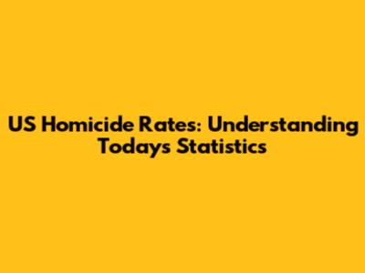 US Homicide Rates: Understanding Today's Statistics