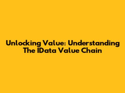 Unlocking Value: Understanding The IData Value Chain