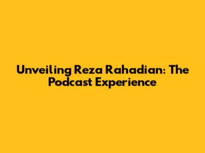 Unveiling Reza Rahadian: The Podcast Experience