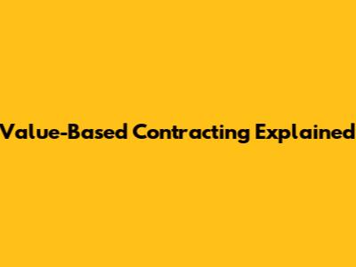 Value-Based Contracting Explained