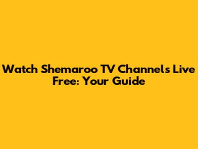 Watch Shemaroo TV Channels Live Free: Your Guide