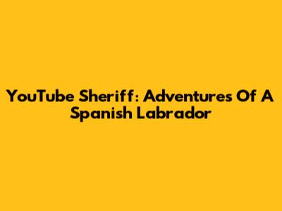 YouTube Sheriff: Adventures Of A Spanish Labrador