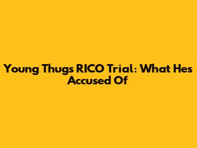 Young Thug's RICO Trial: What He's Accused Of