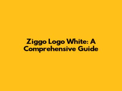 Ziggo Logo White: A Comprehensive Guide