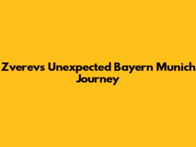 Zverev's Unexpected Bayern Munich Journey